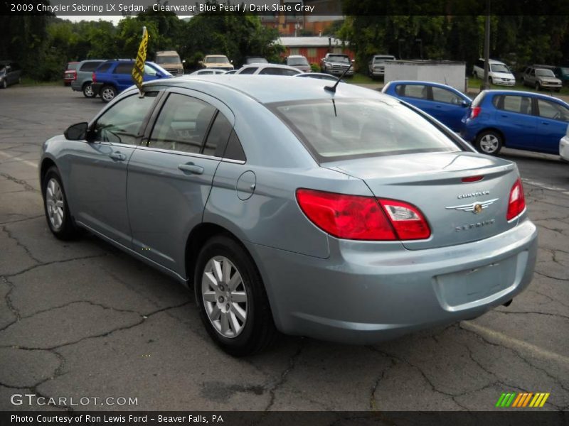 Clearwater Blue Pearl / Dark Slate Gray 2009 Chrysler Sebring LX Sedan