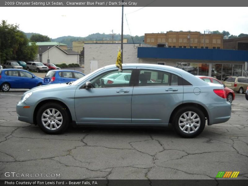 Clearwater Blue Pearl / Dark Slate Gray 2009 Chrysler Sebring LX Sedan
