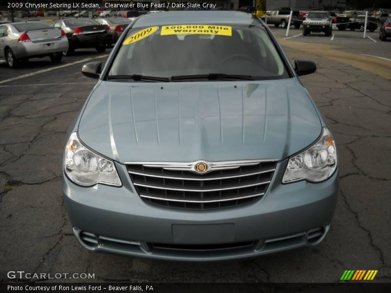 Clearwater Blue Pearl / Dark Slate Gray 2009 Chrysler Sebring LX Sedan