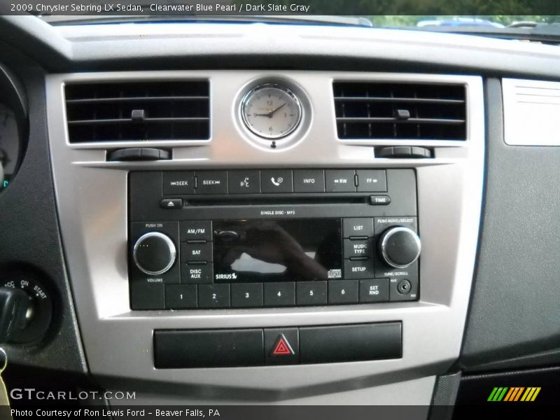 Clearwater Blue Pearl / Dark Slate Gray 2009 Chrysler Sebring LX Sedan