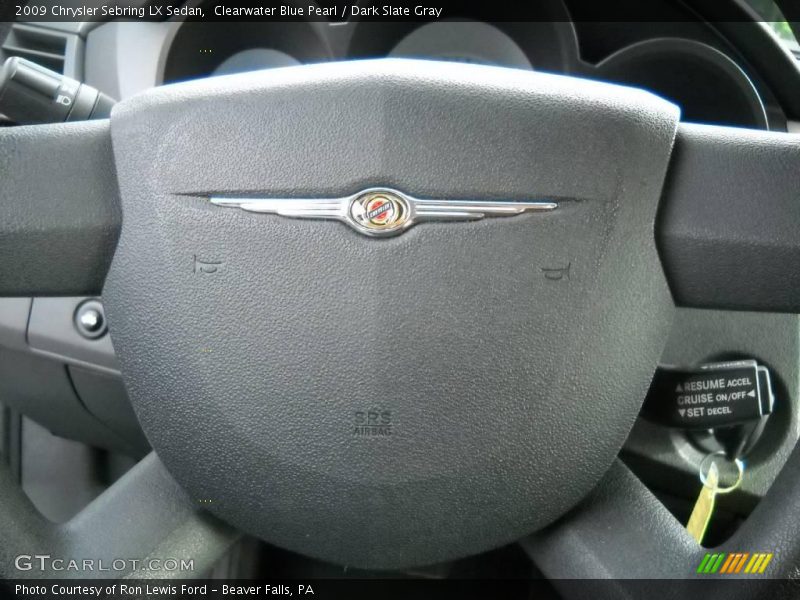 Clearwater Blue Pearl / Dark Slate Gray 2009 Chrysler Sebring LX Sedan