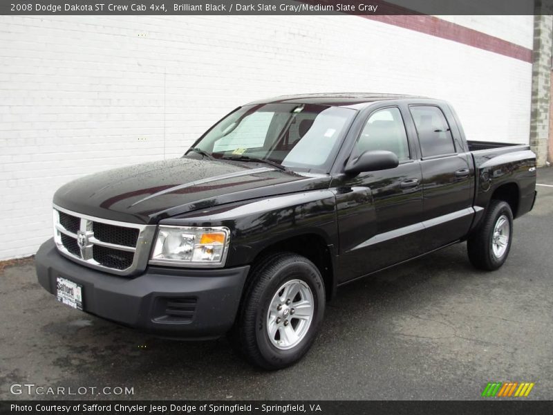 Brilliant Black / Dark Slate Gray/Medium Slate Gray 2008 Dodge Dakota ST Crew Cab 4x4