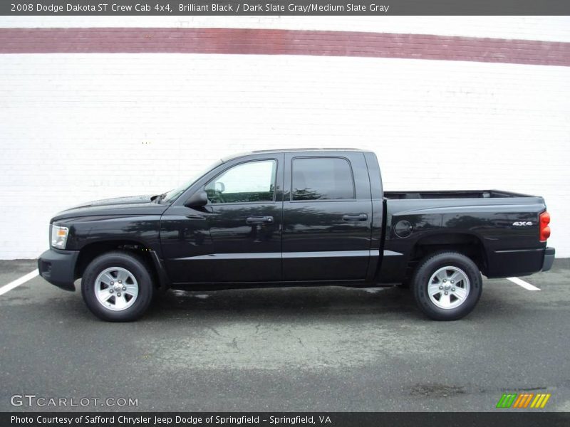 Brilliant Black / Dark Slate Gray/Medium Slate Gray 2008 Dodge Dakota ST Crew Cab 4x4