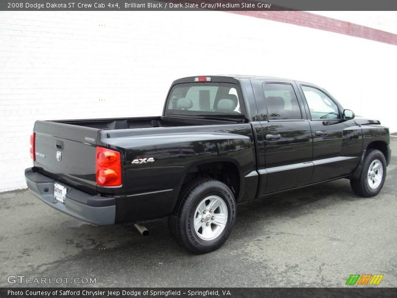 Brilliant Black / Dark Slate Gray/Medium Slate Gray 2008 Dodge Dakota ST Crew Cab 4x4