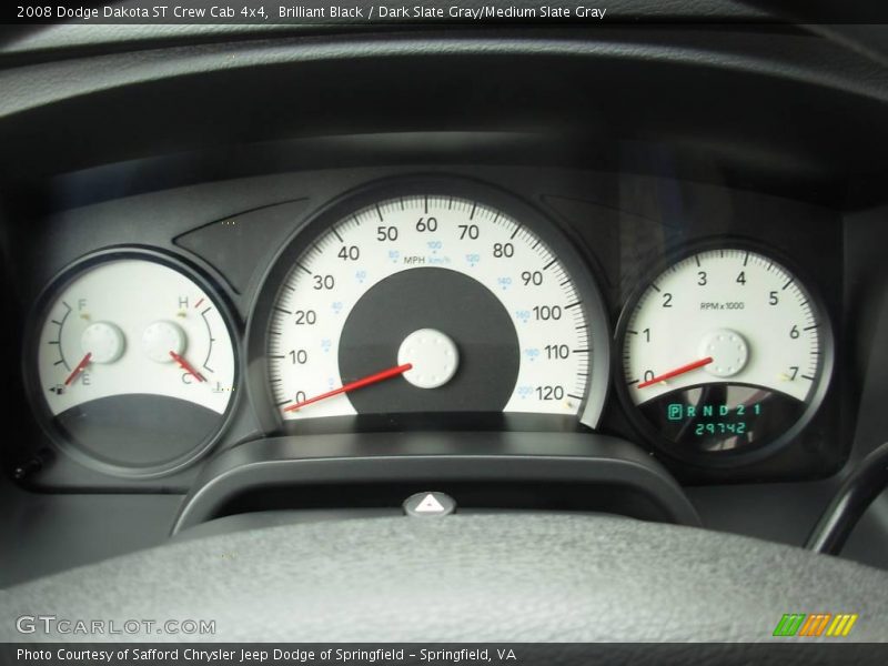 Brilliant Black / Dark Slate Gray/Medium Slate Gray 2008 Dodge Dakota ST Crew Cab 4x4