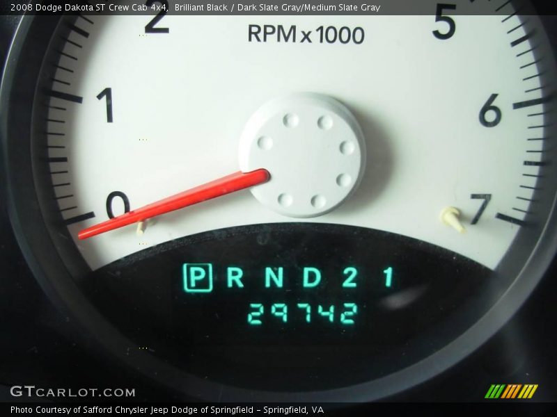 Brilliant Black / Dark Slate Gray/Medium Slate Gray 2008 Dodge Dakota ST Crew Cab 4x4