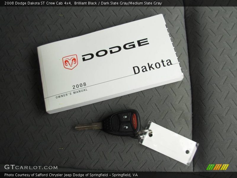 Brilliant Black / Dark Slate Gray/Medium Slate Gray 2008 Dodge Dakota ST Crew Cab 4x4