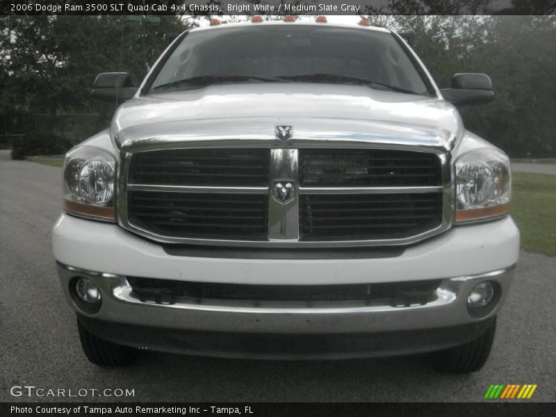 Bright White / Medium Slate Gray 2006 Dodge Ram 3500 SLT Quad Cab 4x4 Chassis