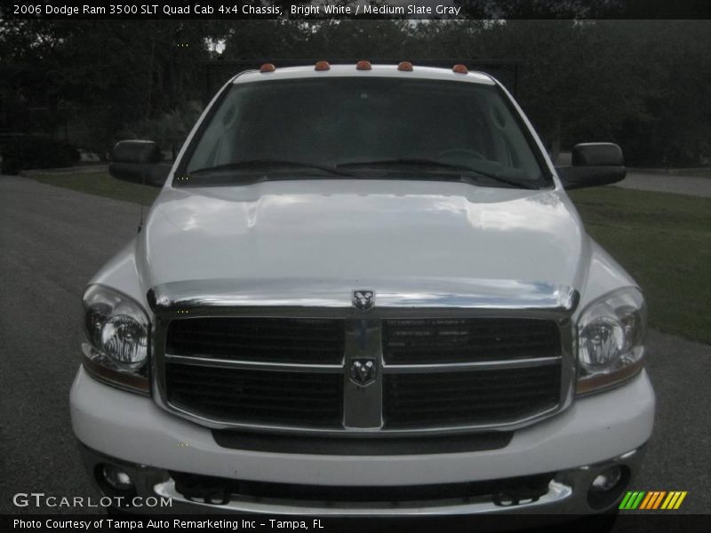 Bright White / Medium Slate Gray 2006 Dodge Ram 3500 SLT Quad Cab 4x4 Chassis