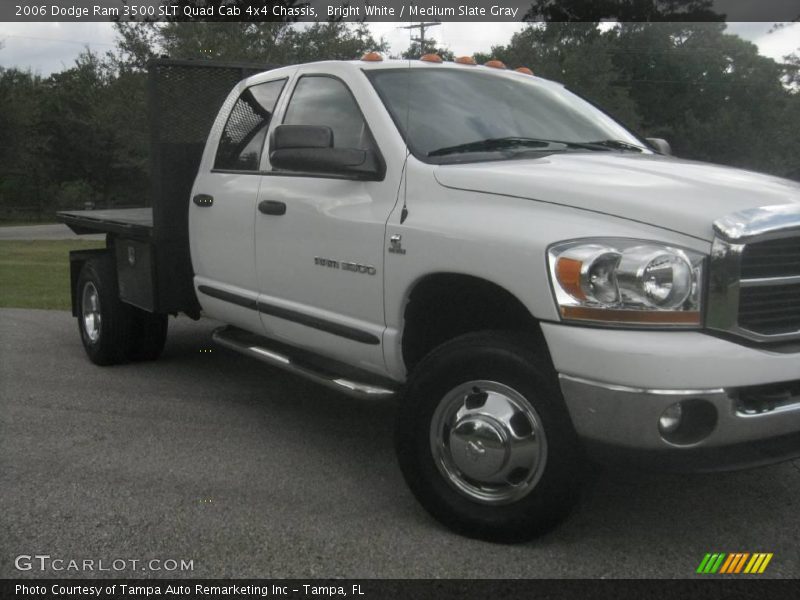 Bright White / Medium Slate Gray 2006 Dodge Ram 3500 SLT Quad Cab 4x4 Chassis