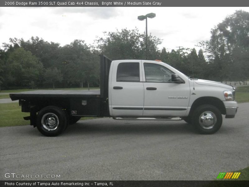 Bright White / Medium Slate Gray 2006 Dodge Ram 3500 SLT Quad Cab 4x4 Chassis