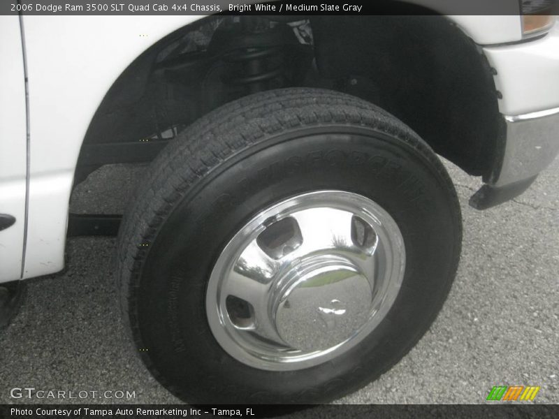 Bright White / Medium Slate Gray 2006 Dodge Ram 3500 SLT Quad Cab 4x4 Chassis