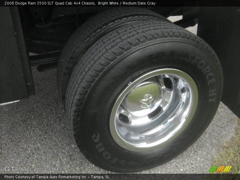 Bright White / Medium Slate Gray 2006 Dodge Ram 3500 SLT Quad Cab 4x4 Chassis