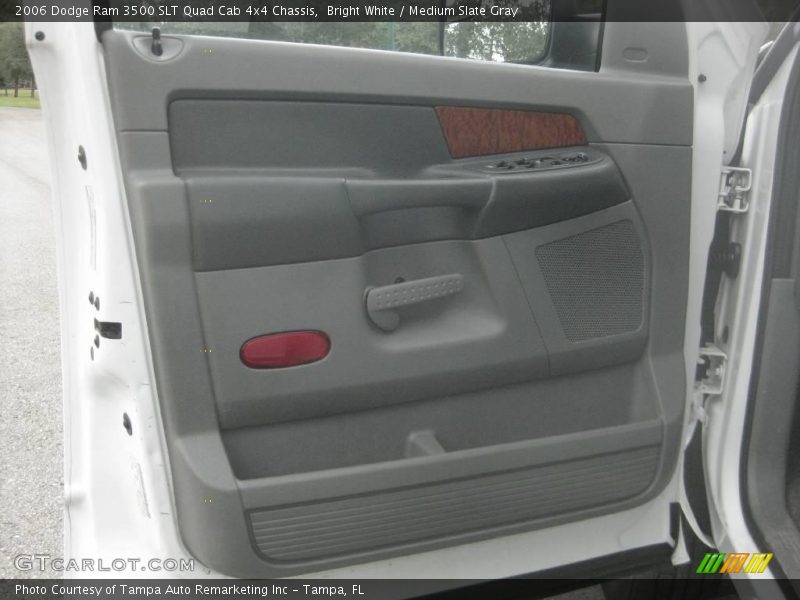 Bright White / Medium Slate Gray 2006 Dodge Ram 3500 SLT Quad Cab 4x4 Chassis