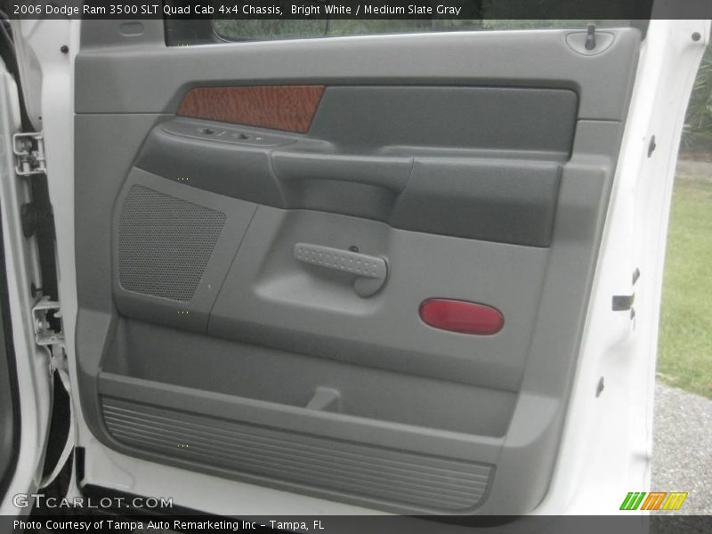 Bright White / Medium Slate Gray 2006 Dodge Ram 3500 SLT Quad Cab 4x4 Chassis