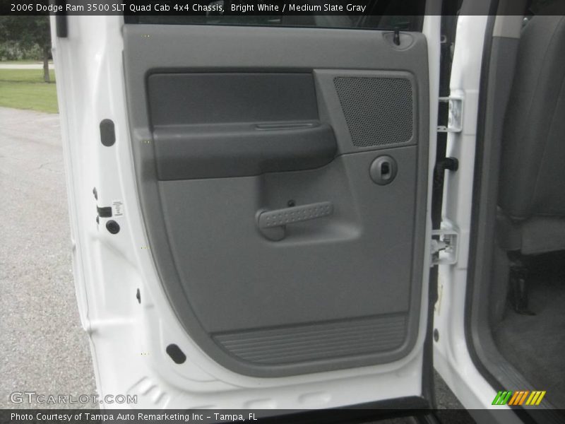 Bright White / Medium Slate Gray 2006 Dodge Ram 3500 SLT Quad Cab 4x4 Chassis