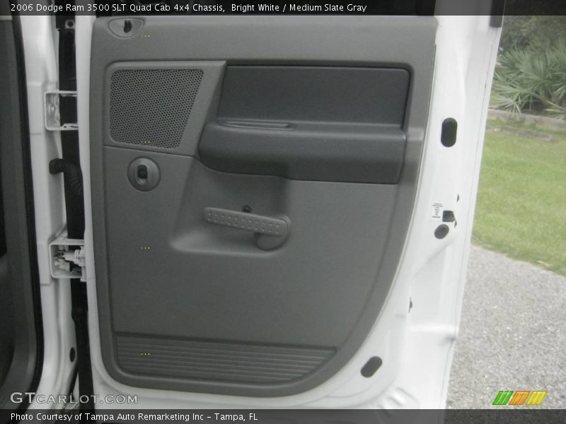 Bright White / Medium Slate Gray 2006 Dodge Ram 3500 SLT Quad Cab 4x4 Chassis