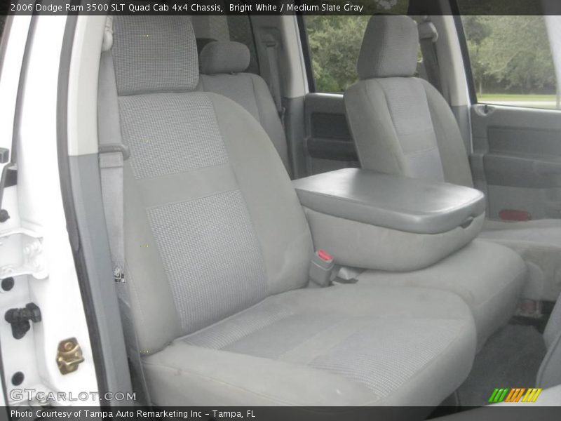 Bright White / Medium Slate Gray 2006 Dodge Ram 3500 SLT Quad Cab 4x4 Chassis