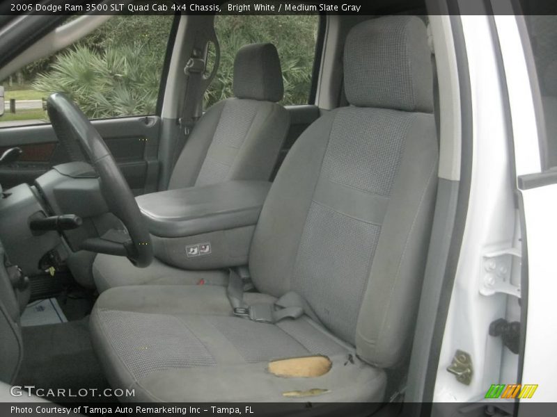 Bright White / Medium Slate Gray 2006 Dodge Ram 3500 SLT Quad Cab 4x4 Chassis