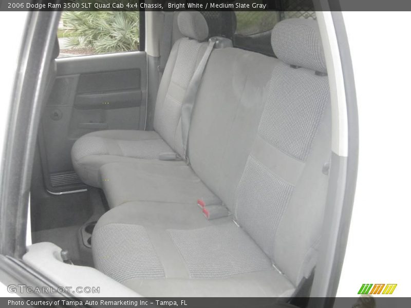 Bright White / Medium Slate Gray 2006 Dodge Ram 3500 SLT Quad Cab 4x4 Chassis