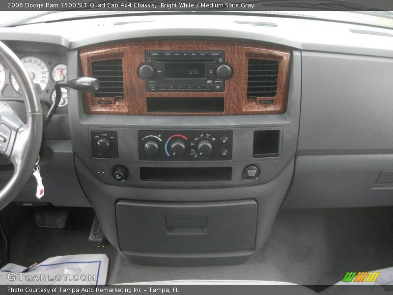 Bright White / Medium Slate Gray 2006 Dodge Ram 3500 SLT Quad Cab 4x4 Chassis
