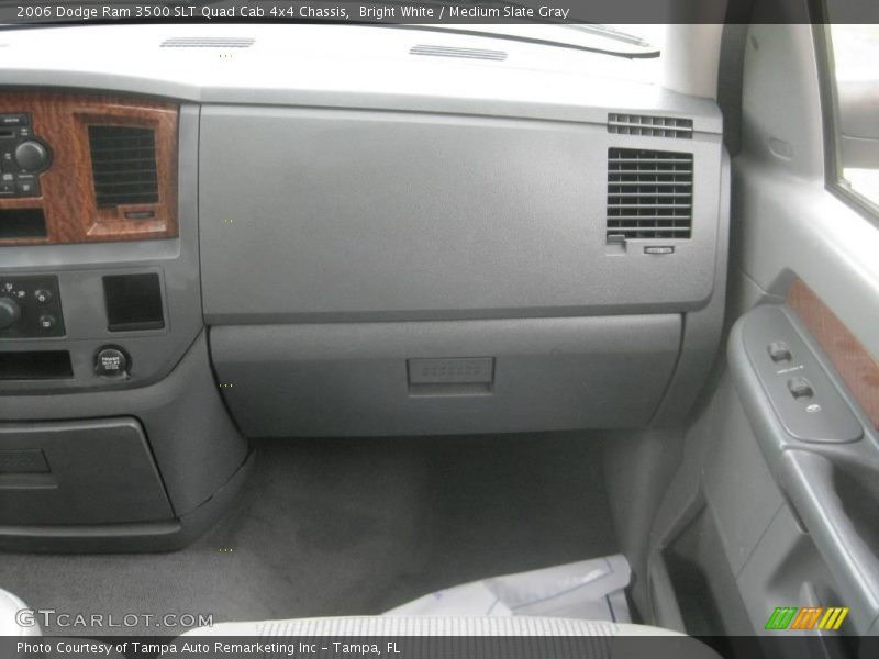 Bright White / Medium Slate Gray 2006 Dodge Ram 3500 SLT Quad Cab 4x4 Chassis