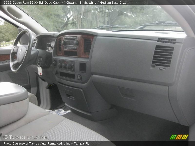 Bright White / Medium Slate Gray 2006 Dodge Ram 3500 SLT Quad Cab 4x4 Chassis