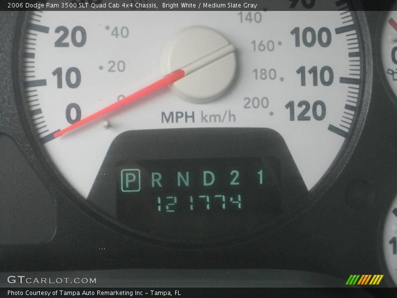 Bright White / Medium Slate Gray 2006 Dodge Ram 3500 SLT Quad Cab 4x4 Chassis