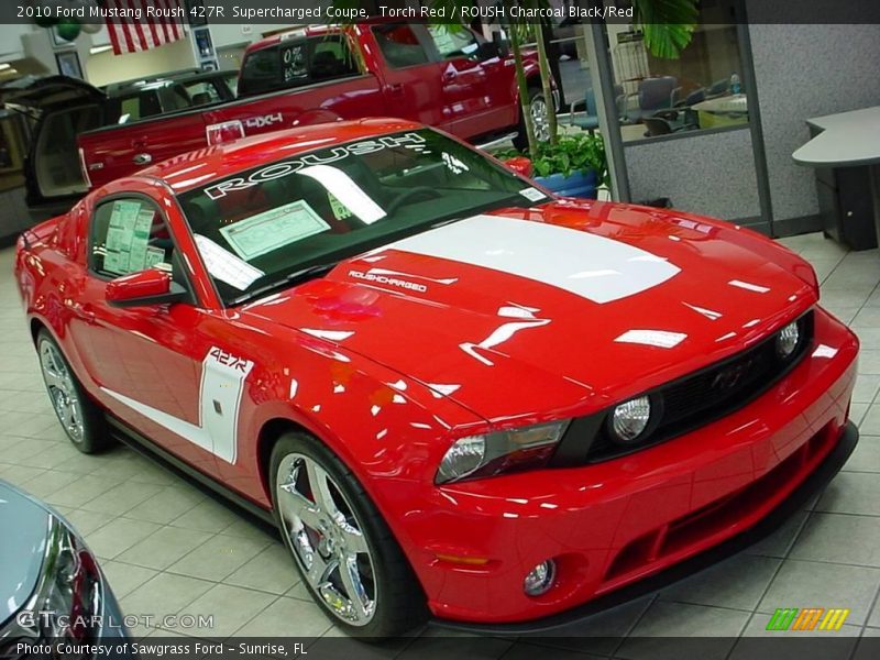 Torch Red / ROUSH Charcoal Black/Red 2010 Ford Mustang Roush 427R  Supercharged Coupe