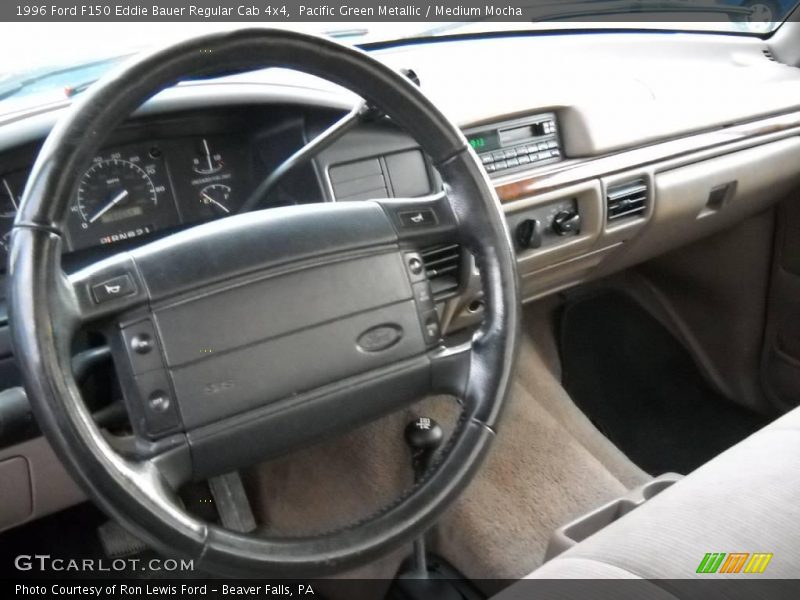Pacific Green Metallic / Medium Mocha 1996 Ford F150 Eddie Bauer Regular Cab 4x4
