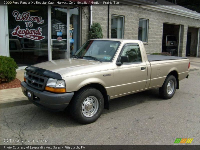 Harvest Gold Metallic / Medium Prairie Tan 2000 Ford Ranger XL Regular Cab