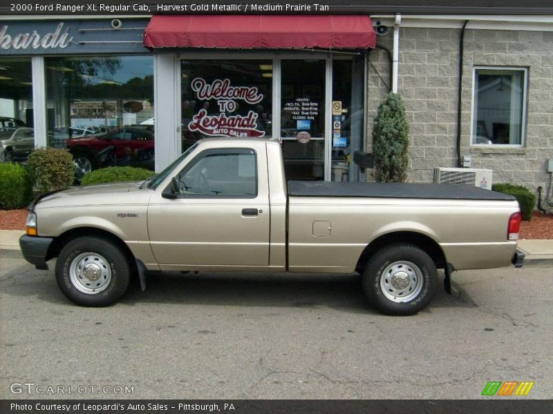 Harvest Gold Metallic / Medium Prairie Tan 2000 Ford Ranger XL Regular Cab