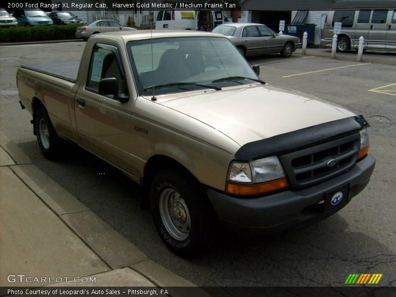 Harvest Gold Metallic / Medium Prairie Tan 2000 Ford Ranger XL Regular Cab