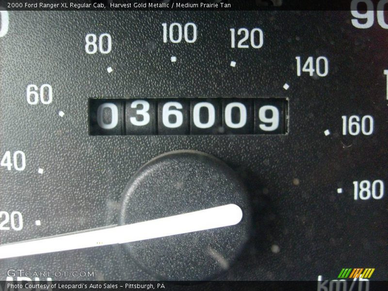 Harvest Gold Metallic / Medium Prairie Tan 2000 Ford Ranger XL Regular Cab