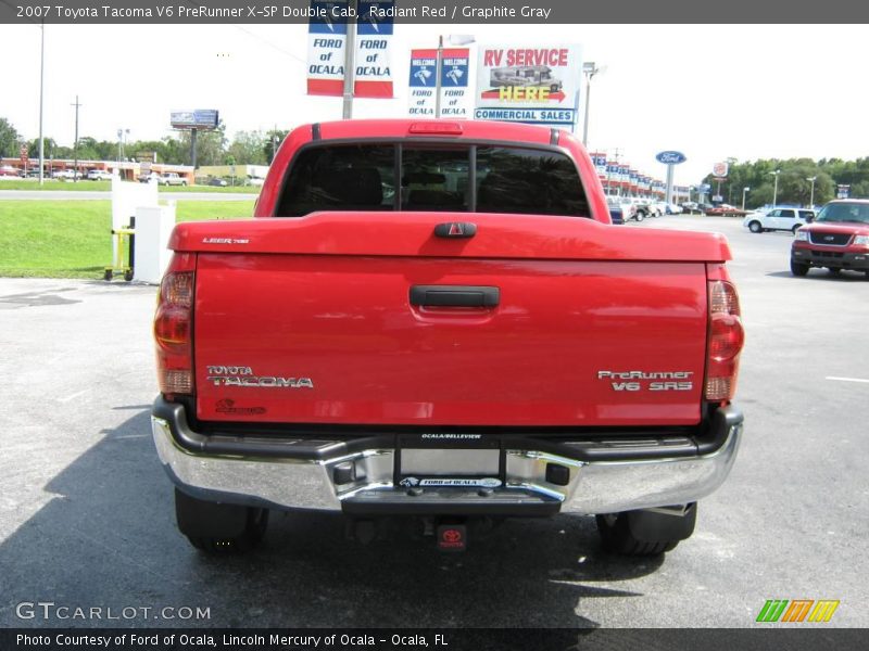 Radiant Red / Graphite Gray 2007 Toyota Tacoma V6 PreRunner X-SP Double Cab