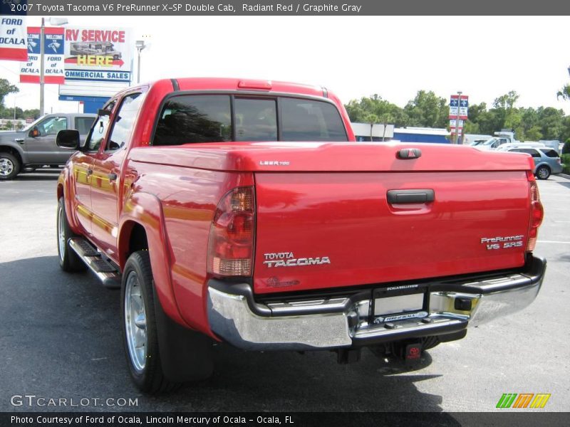 Radiant Red / Graphite Gray 2007 Toyota Tacoma V6 PreRunner X-SP Double Cab