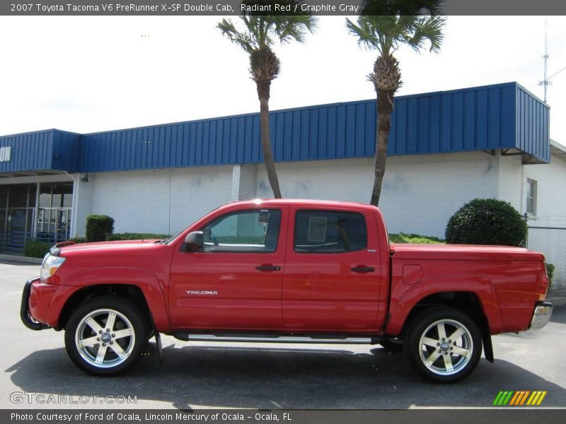 Radiant Red / Graphite Gray 2007 Toyota Tacoma V6 PreRunner X-SP Double Cab