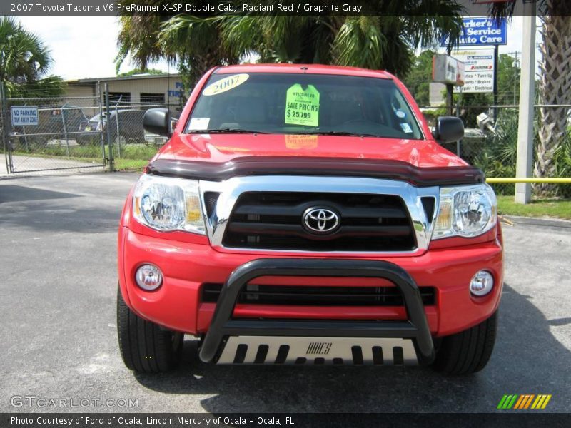 Radiant Red / Graphite Gray 2007 Toyota Tacoma V6 PreRunner X-SP Double Cab
