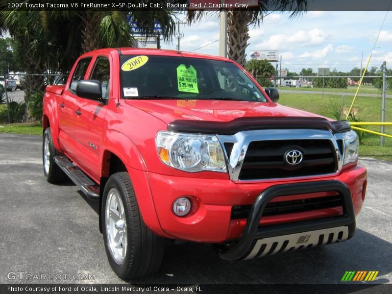 Radiant Red / Graphite Gray 2007 Toyota Tacoma V6 PreRunner X-SP Double Cab