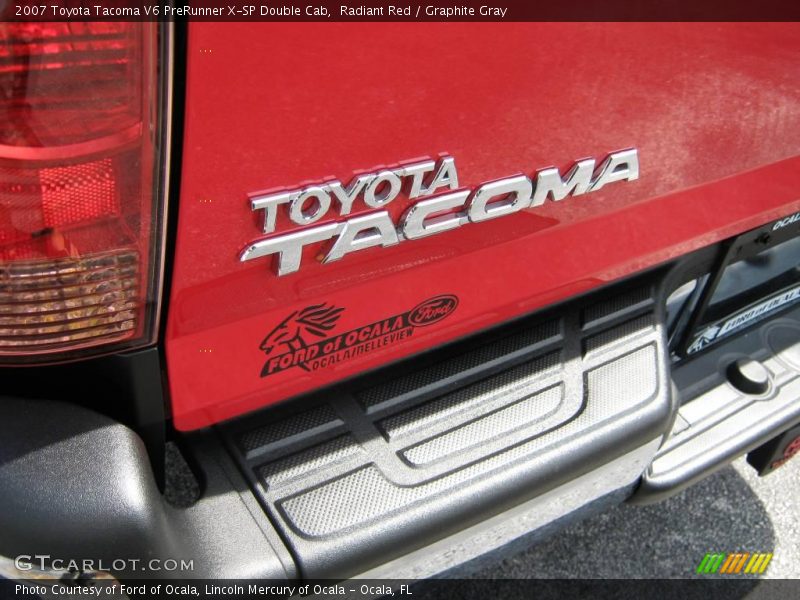 Radiant Red / Graphite Gray 2007 Toyota Tacoma V6 PreRunner X-SP Double Cab