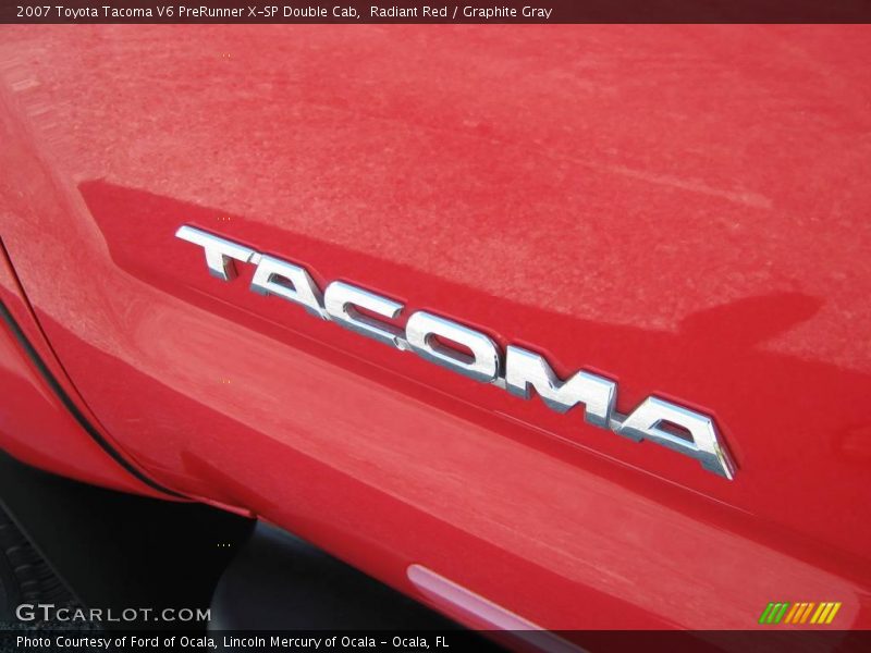 Radiant Red / Graphite Gray 2007 Toyota Tacoma V6 PreRunner X-SP Double Cab
