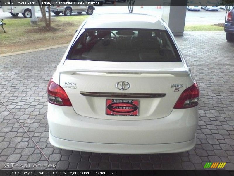 Polar White / Dark Charcoal 2009 Toyota Yaris S Sedan