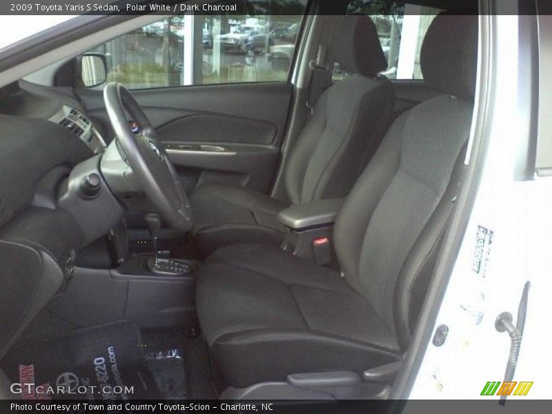Polar White / Dark Charcoal 2009 Toyota Yaris S Sedan