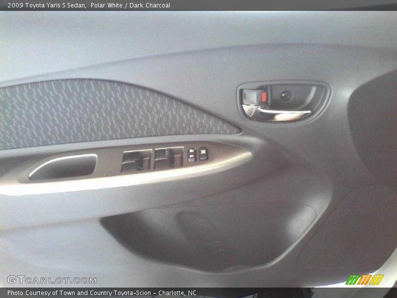Polar White / Dark Charcoal 2009 Toyota Yaris S Sedan