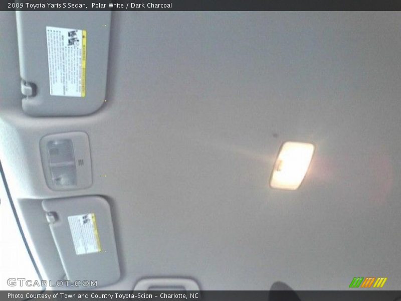 Polar White / Dark Charcoal 2009 Toyota Yaris S Sedan