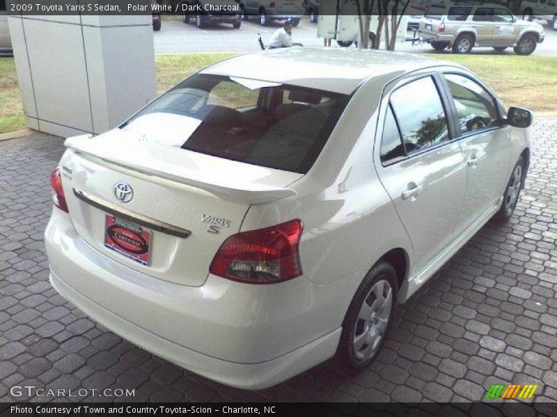 Polar White / Dark Charcoal 2009 Toyota Yaris S Sedan