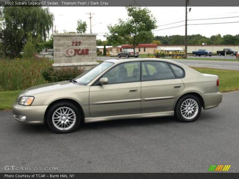 Titanium Pearl / Dark Gray 2002 Subaru Legacy GT Sedan