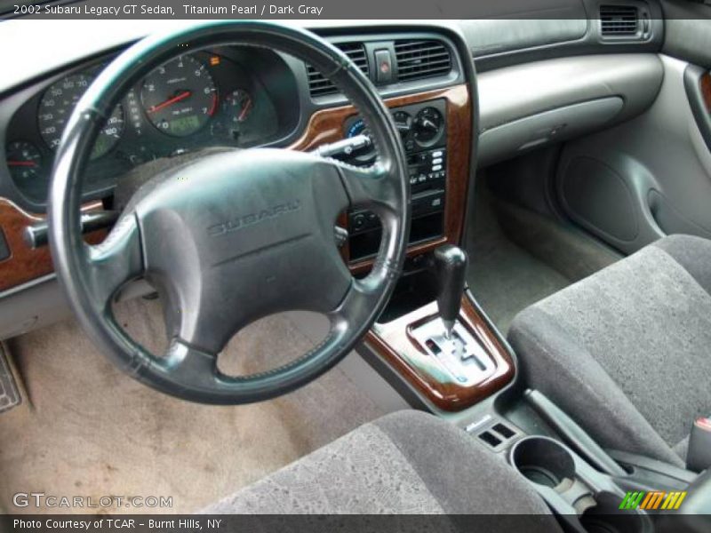 Titanium Pearl / Dark Gray 2002 Subaru Legacy GT Sedan