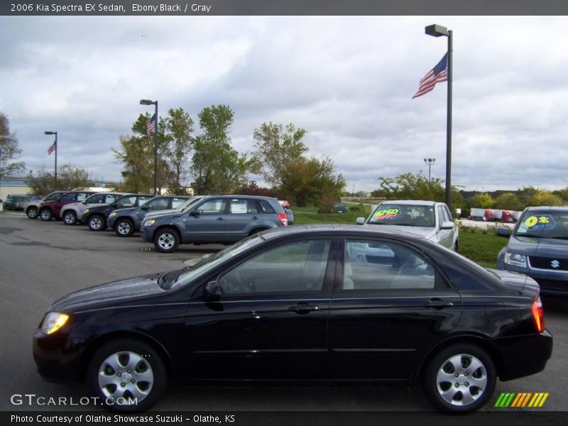 Ebony Black / Gray 2006 Kia Spectra EX Sedan