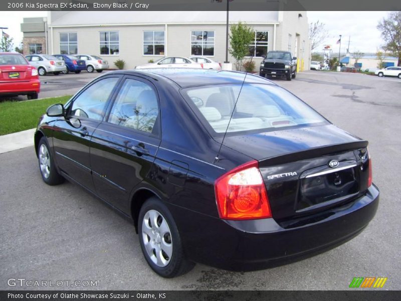 Ebony Black / Gray 2006 Kia Spectra EX Sedan